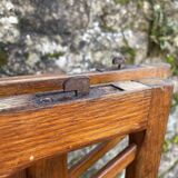 Handmade children's bed with compass feet 1950