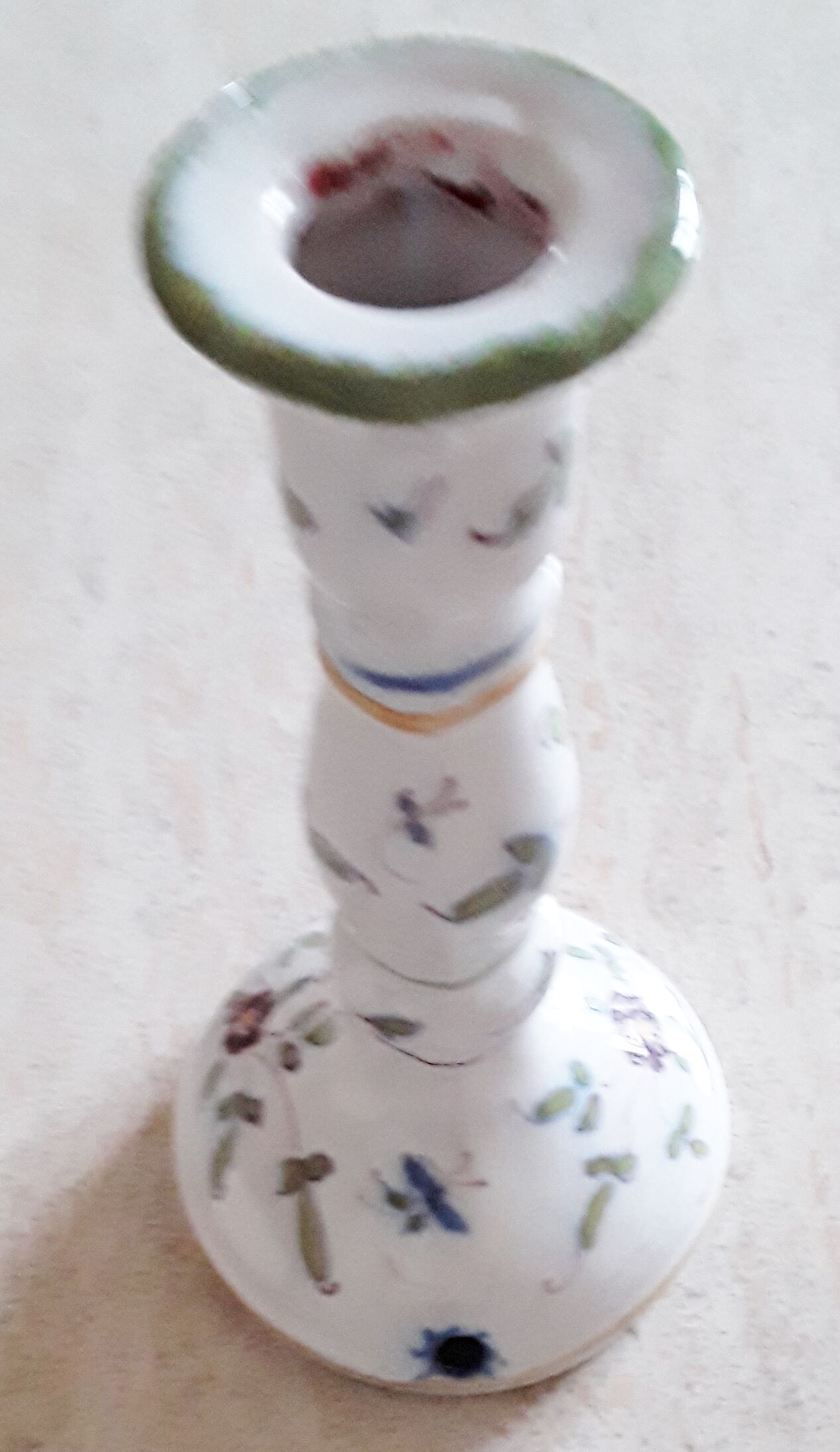 Martre Tolosane's ancient candlestick in fine earthenware