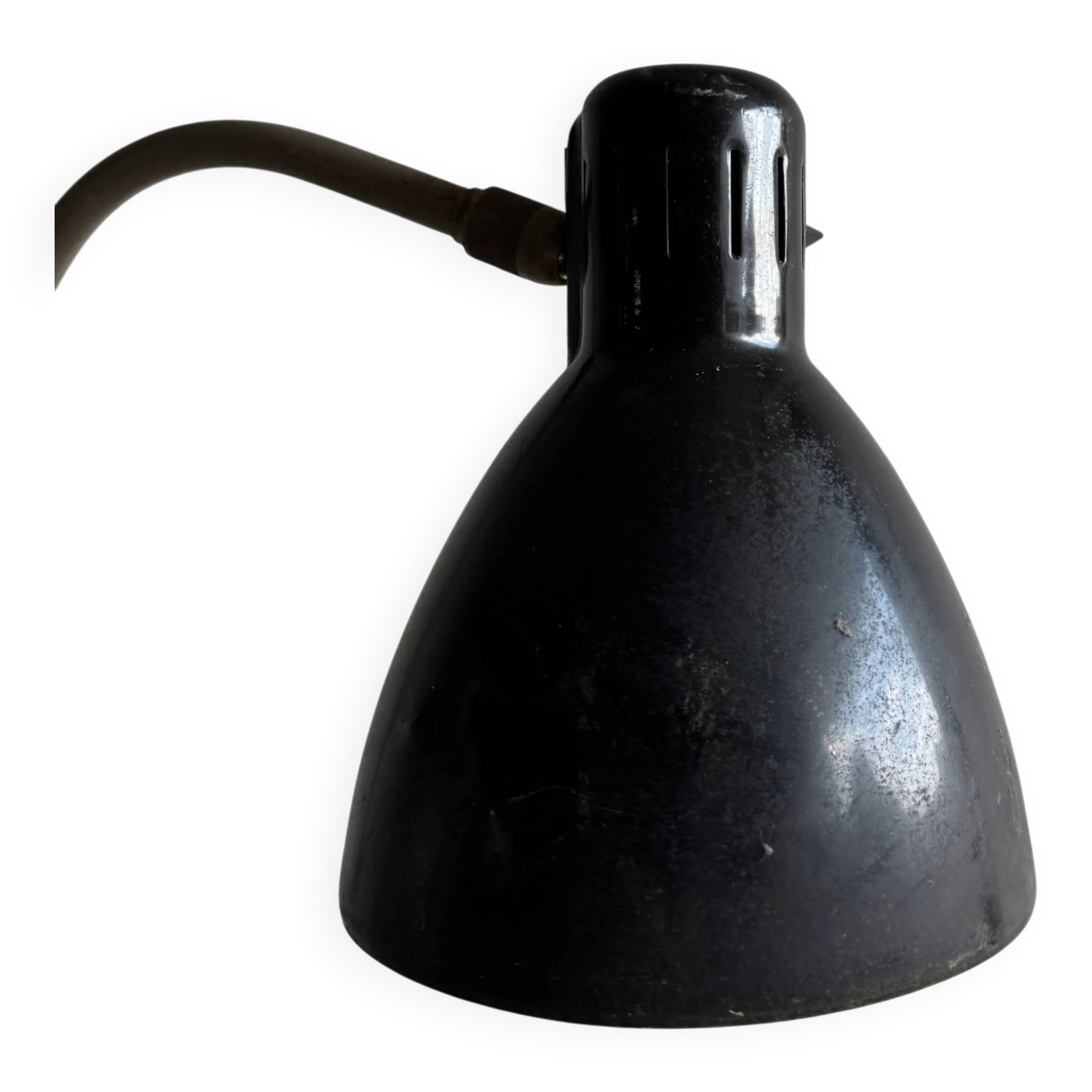 Vintage black industrial screw lamp