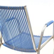 Set of 2 kids chair with scoubidou grid France 60s