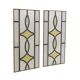 Art Deco Geometric Stained Glass Window 51x24cm