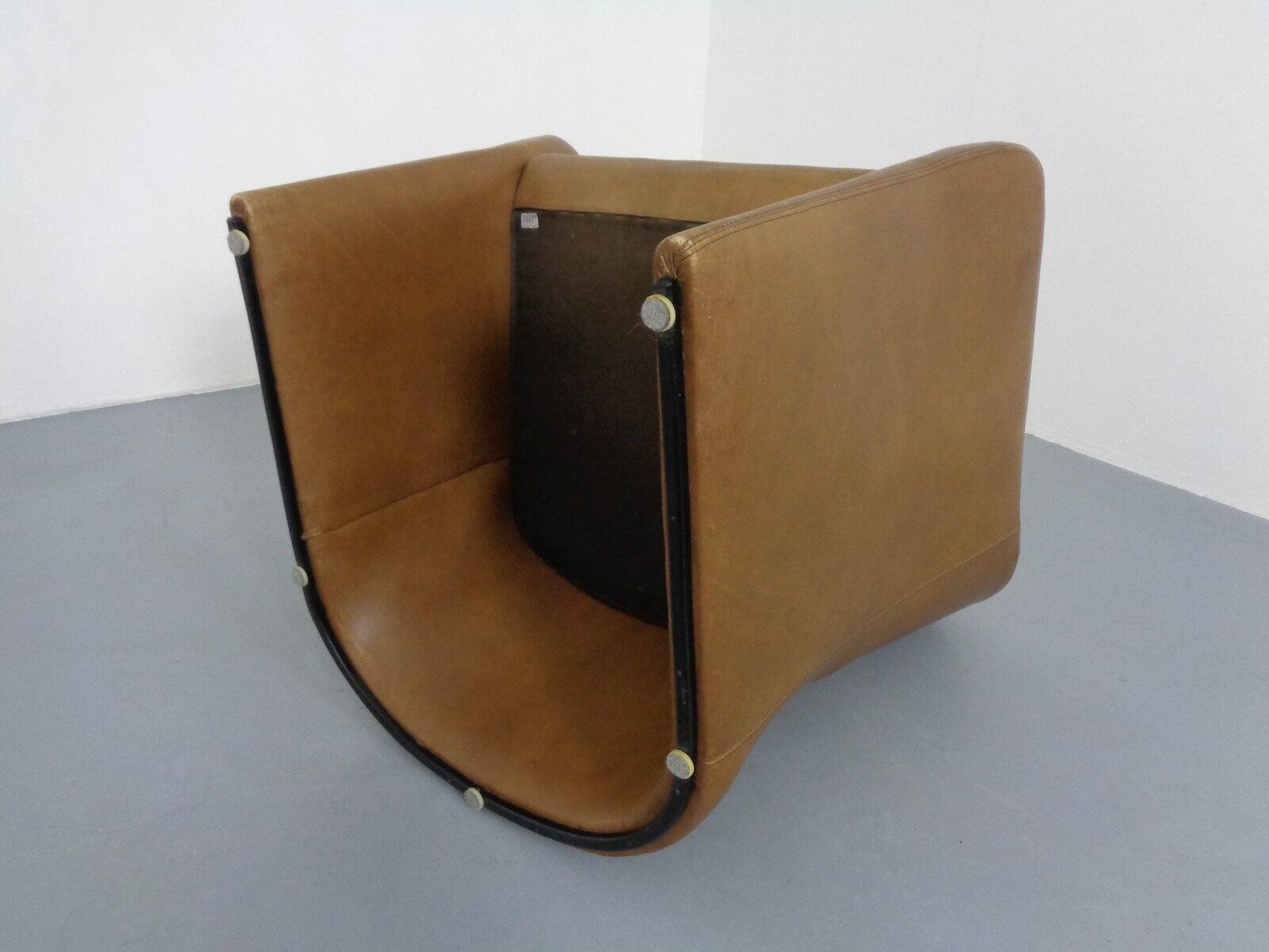 Set of Mid-Century German Leather Cocktail Chairs by Walter Knoll, 1960s