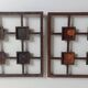 Pair of Antique French Wrought Iron Door Window Grilles – Sculptural Wall Decor