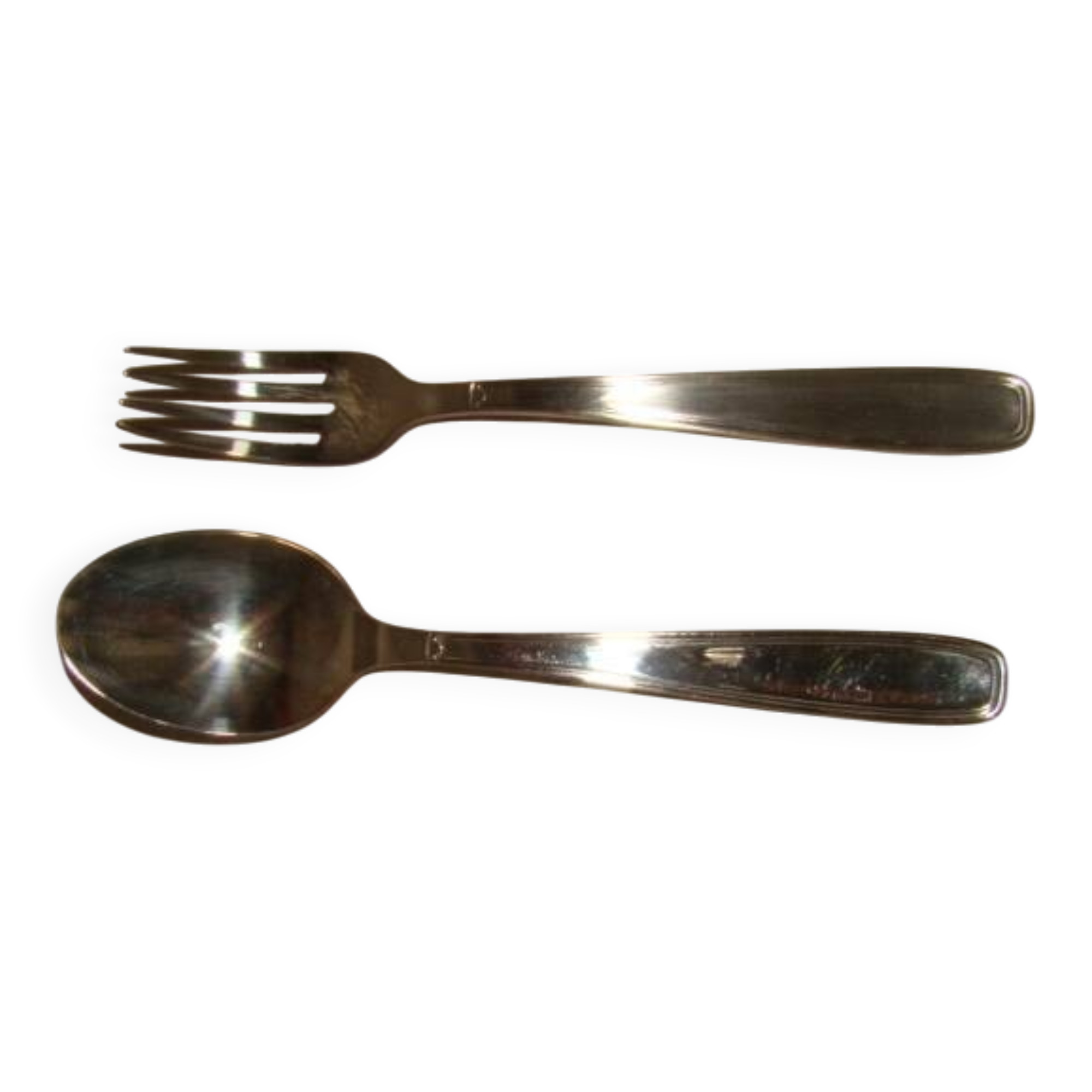 Couverts de table en métal argenté avec écrin