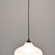 Suspension water drop in white opaline, France around 1970.