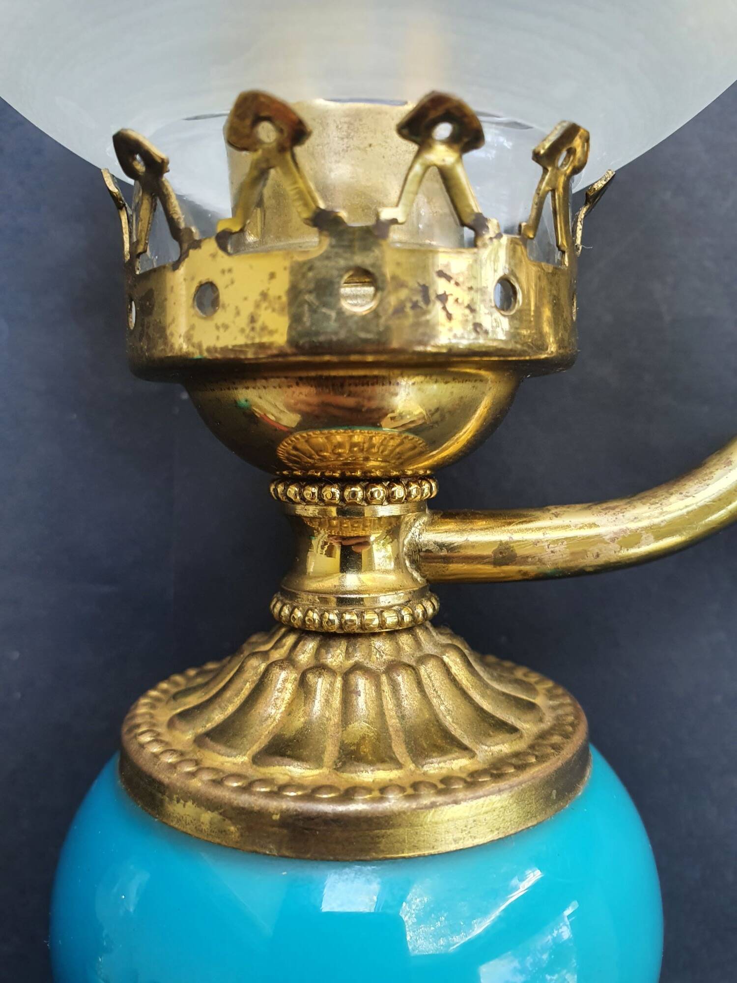 Pair of antique gold wall sconces