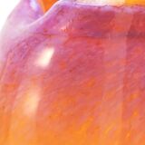 Large orange scroll vase, hand-blown for L'Oca Nera (Italy)