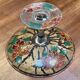 Enamelled glass footed bowl signed LEG for LEGRAS