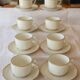 Coffee service for 8 cups with saucers in Limoges porcelain – Gold trim