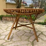 Vintage rattan coffee table