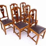 Un ensemble de chaises Art Déco, années 1940, Pologne.