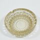 Art Deco yellow glass ashtray from the 1940s, yellow glass trinket dish