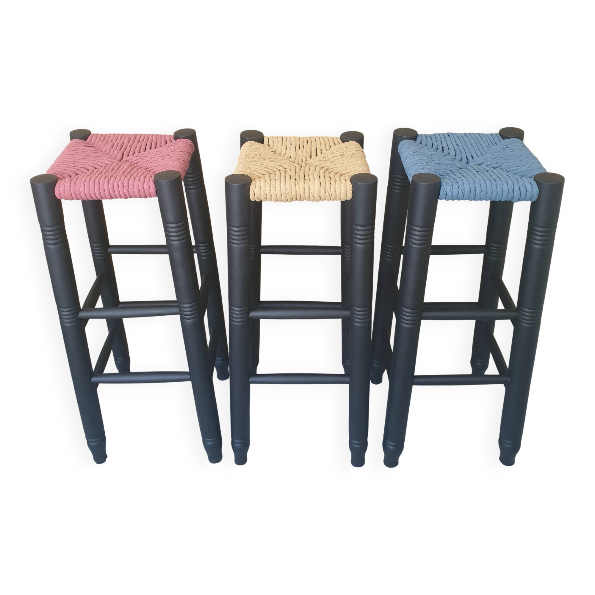 Set of three bar stools