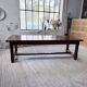 Table de ferme campagne noyer massif XL 250cm