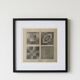 Tableau Vintage Art Optique - Victor Vasarely - Frame 40x40cm.