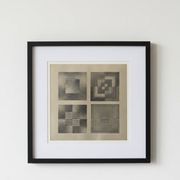 Tableau Vintage Art Optique - Victor Vasarely - Frame 40x40cm.