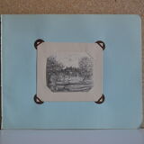 Miniature pencil drawing circa 1910 english countryside