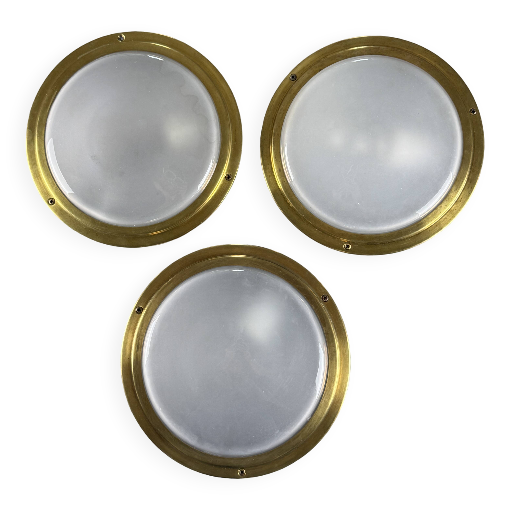 Three vintage "Waggon" model wall lights by Louis Poulsen, 1960s