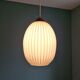 Scandinavian suspension lamp in white opaline 1960s