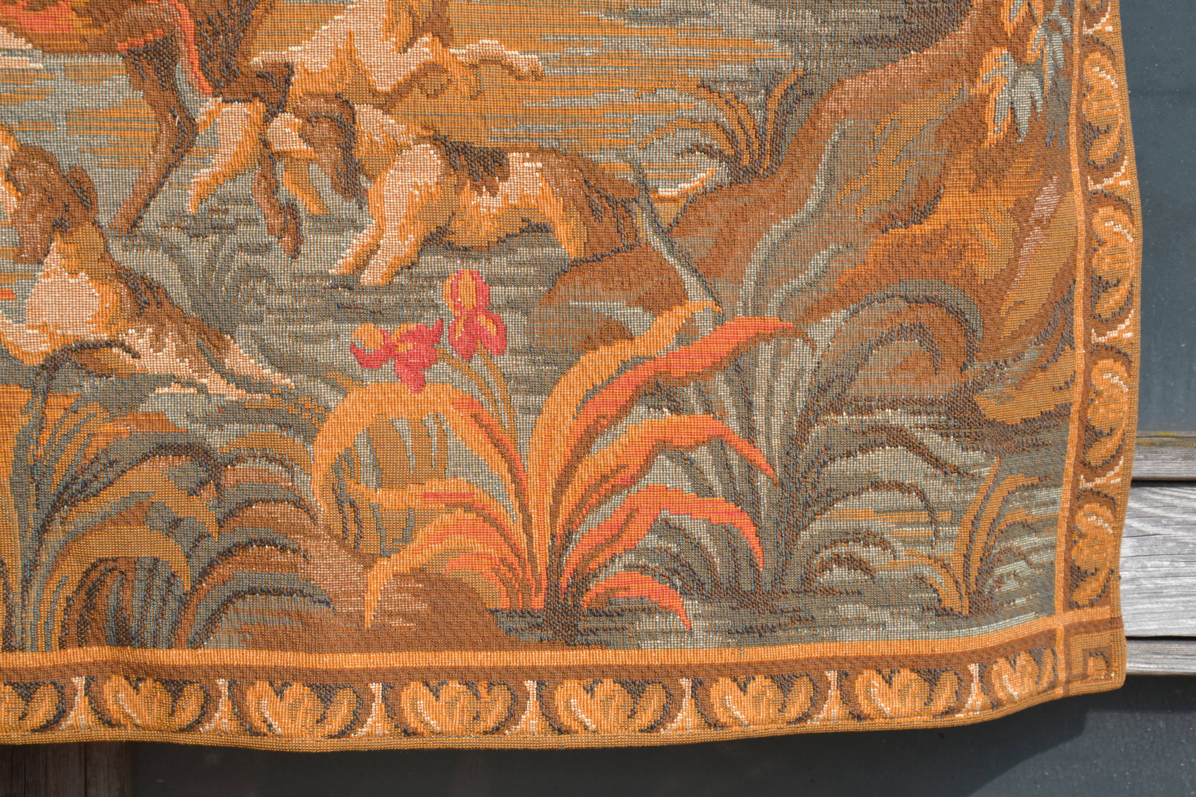 Tapisserie murale scène de chasse à courre