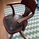 Beautiful vintage 20th-century American cylinder desk and its chair.