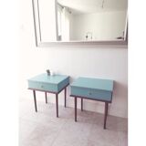 Paire de chevets vintage