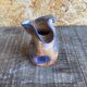 Vintage Polychrome Glazed Stoneware Soliflore Vase with Corolle Neck #D96