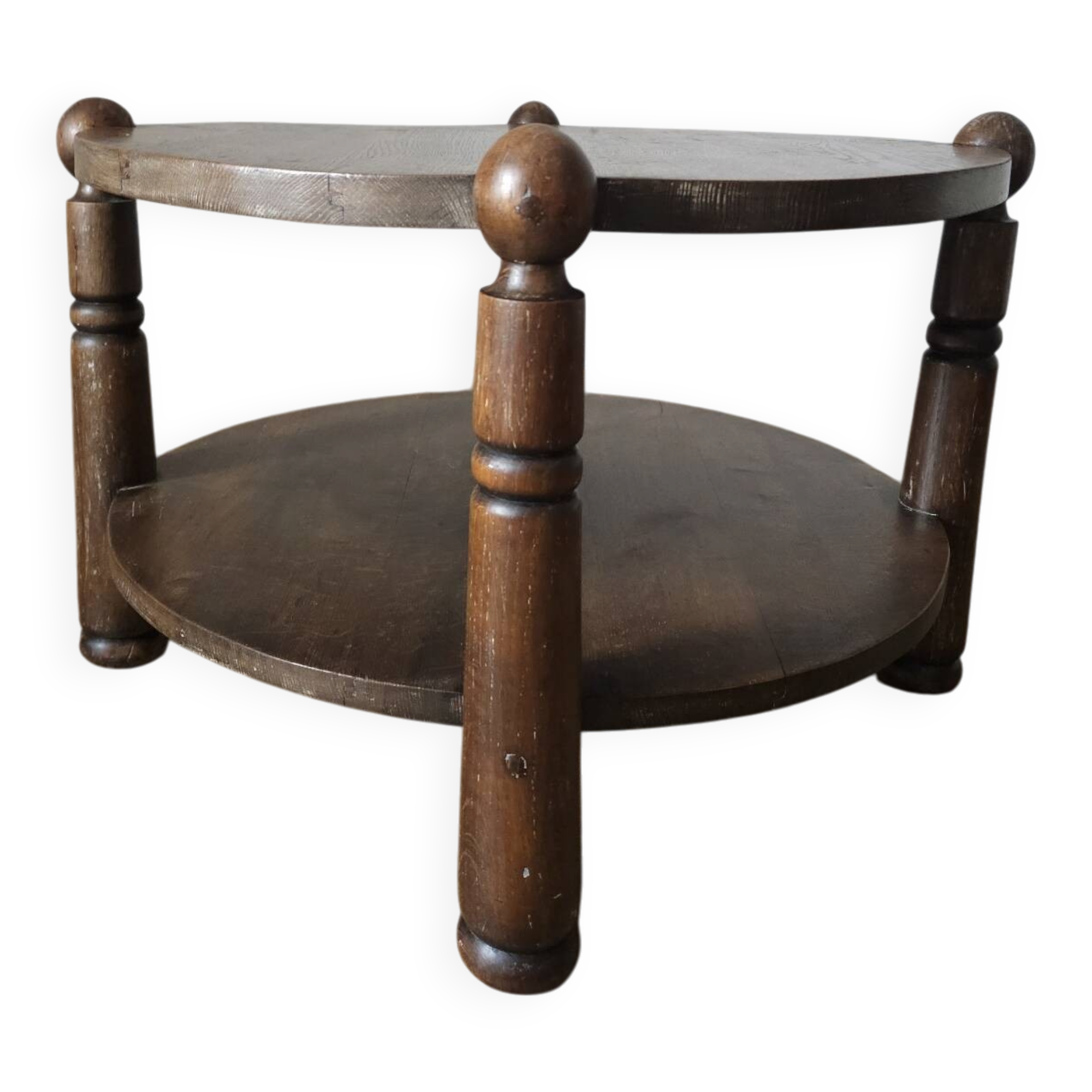 1950s French Oak Table in the Style of Charles Dudouyt