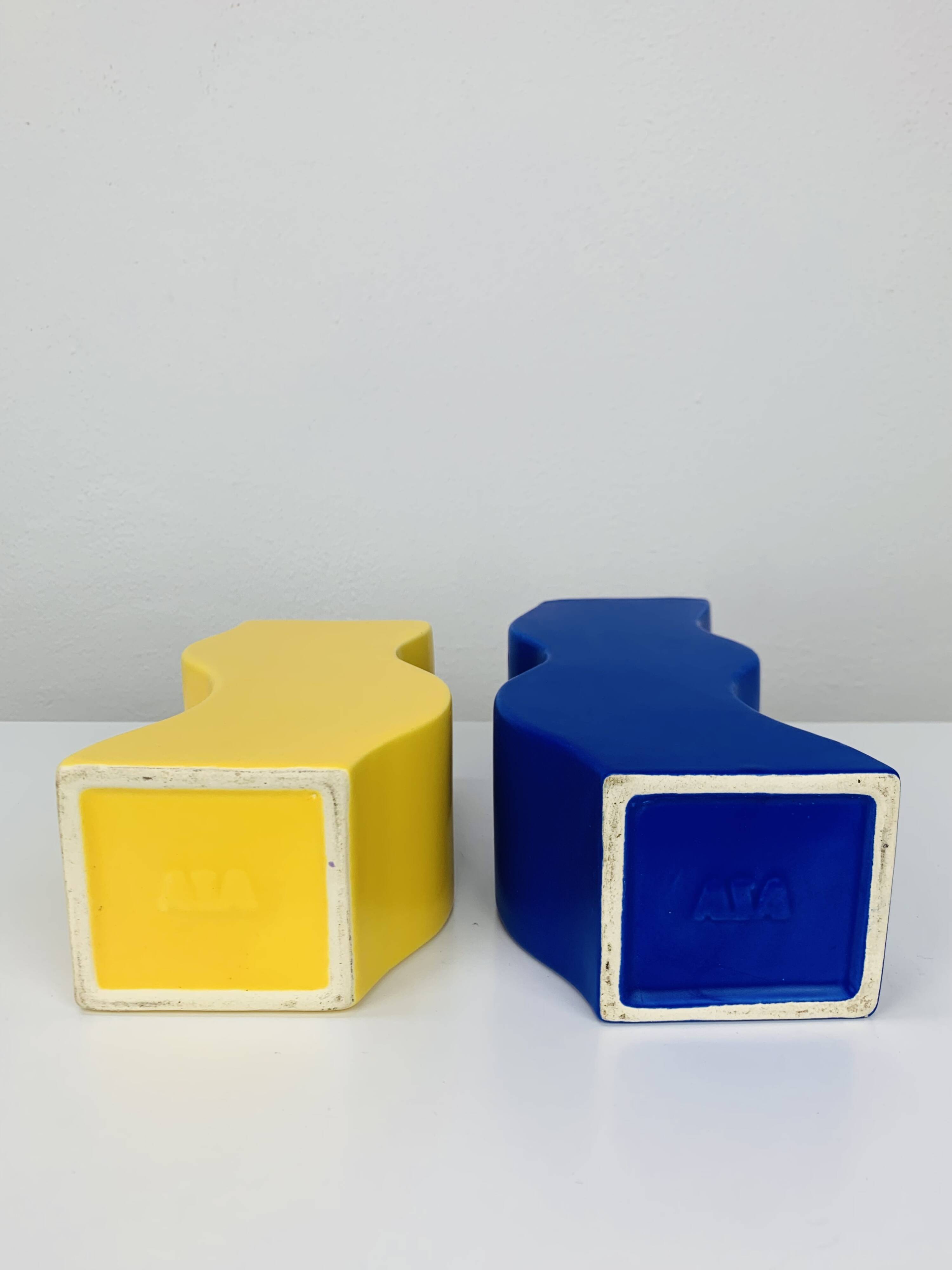 Pair of Asa vases, 80s ceramic, vintage