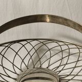 Vintage silver metal fruit basket