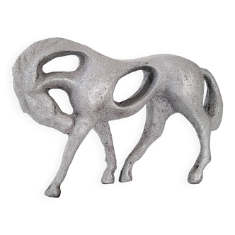 Horse vintage sculpture 1970 in cast iron