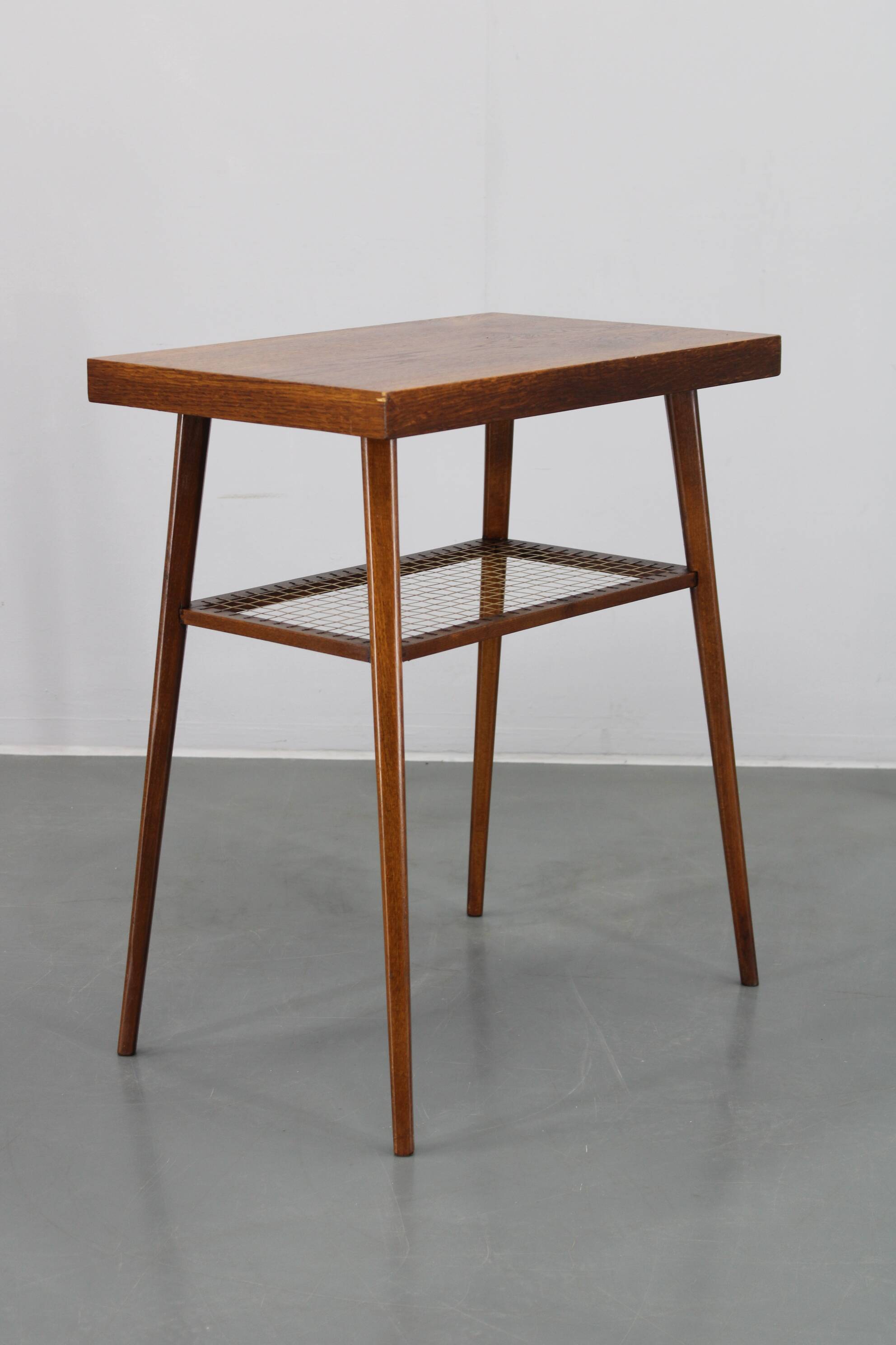 1960s Side Table in Oak Finish , Czechoslovakia