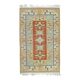 1970s Vintage Turkish Handmade Wool & Cotton Orange Area Rug 156x253