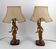 Pair of Sculptural Lamps in Gilt Bronze, Thai Dancers, 20th Century