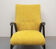 1950s armchair in yellow velour, completly restored