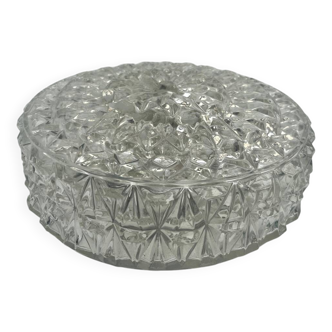 Ceiling light wall lamp minimalist industrial round transparent glass design 70s