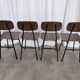 Chaises d'école industrielles vintage - STOL Kamnik - Yougoslavie des années 70 - Lot de 4