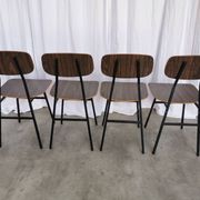 Vintage Industrial School Chairs - STOL Kamnik - 70s Yugoslavia - Set of 4