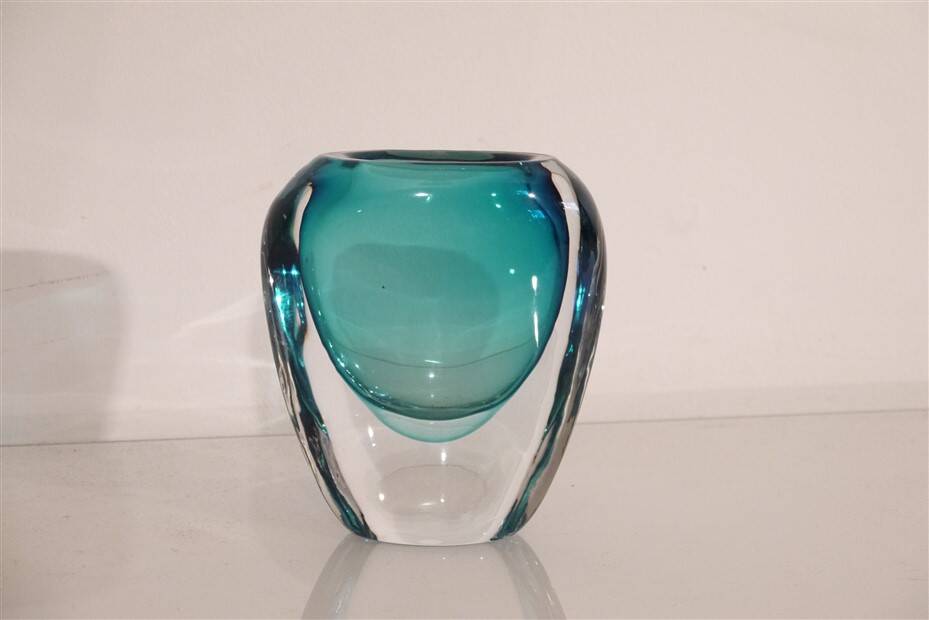 Vintage Scandinavian submerged glass vase
