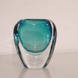 Vintage Scandinavian submerged glass vase