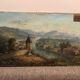 Ancient painting , Swiss landscape, signed and dated 1894