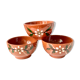 Vintage terracotta bowls decorated flowers