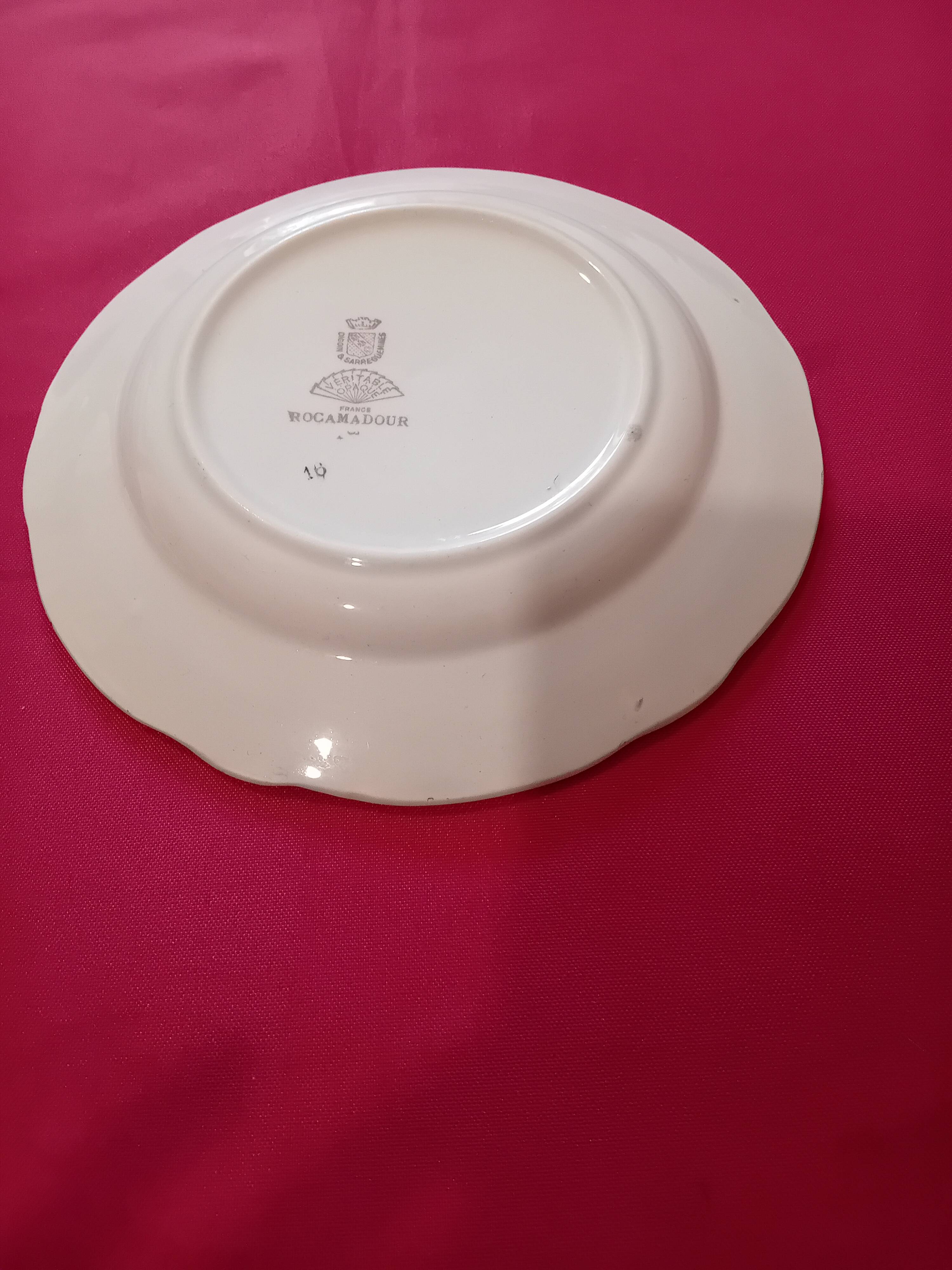 assiette dessert Digoin de Sarreguemines Rocamadour