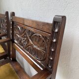 Paire de fauteuils style espagnol bois sculpté 1900