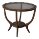 Vintage 1950s wood and glass coffee table, italian design
