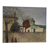 The windmill, oil on canvas signed edgardo ribeiro (1921-2005)