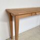 Console fine, table d'appoint ou d'écolier en bois à pieds fuseaux 160cm Vintage retro décoration
