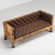 Werner Neumann sculptural birchwood sofa in birch bark and leather, The Netherlands