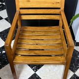Table and 8 indoor chairs, colonial house, 1990.