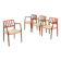 Niels Otto Moller model 66 armchairs in teak and paper cord Denmark 1970